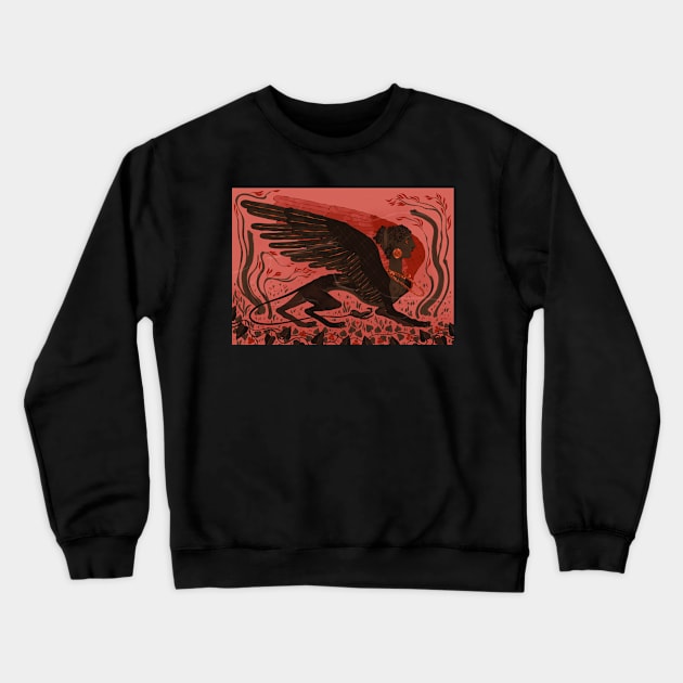Theban Sphinx Crewneck Sweatshirt by fabiomancini